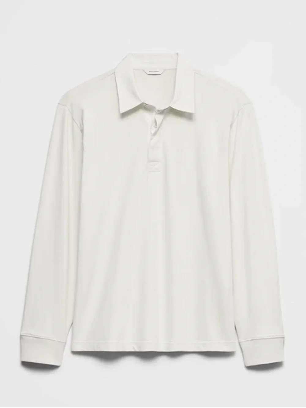Men’s Banana Republic White Long Sleeve Polo Shirt L